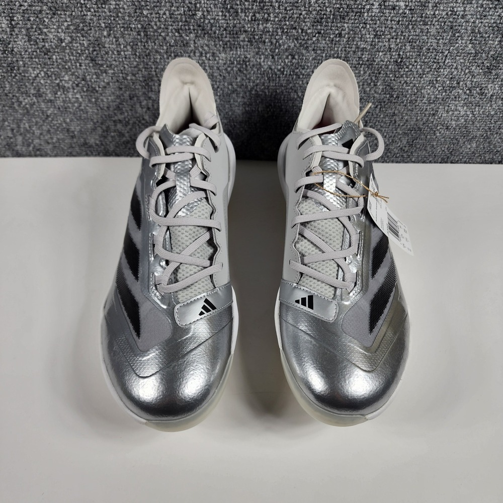Adidas Adizero Impact TPU Baseball Cleats Silver Black JS3049 Mens Size 13 NEW